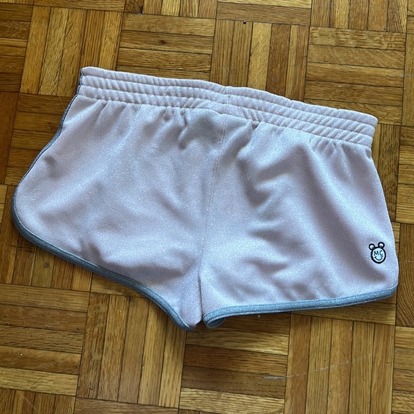 NWT Converse Miley Cyrus metallic pink/grey running shorts Size XS - Picture 6 of 8